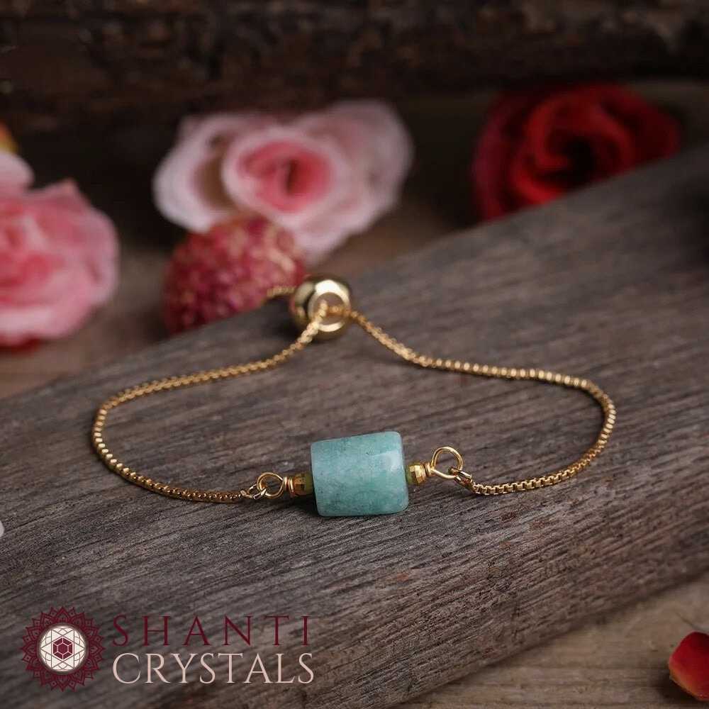 Dainty Gemstone Nugget Bracelets | Amazonite