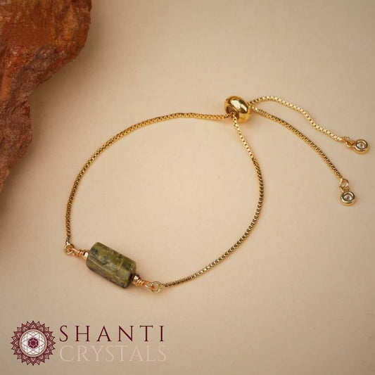 Dainty Gemstone Nugget Bracelets | Unakite