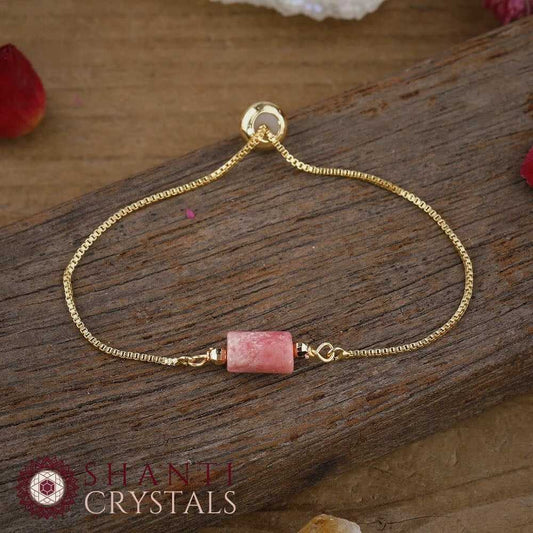 Dainty Gemstone Nugget Bracelets | Rhodochrosite