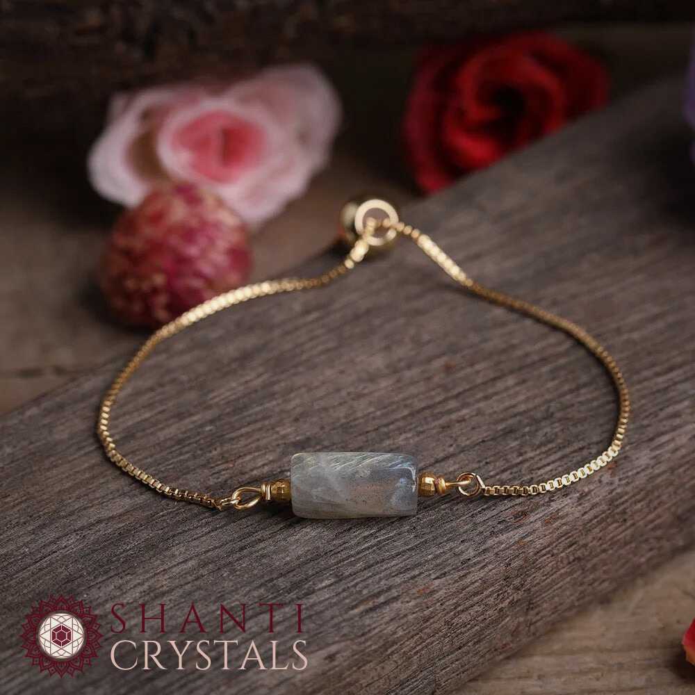 Dainty Gemstone Nugget Bracelets | Labradorite