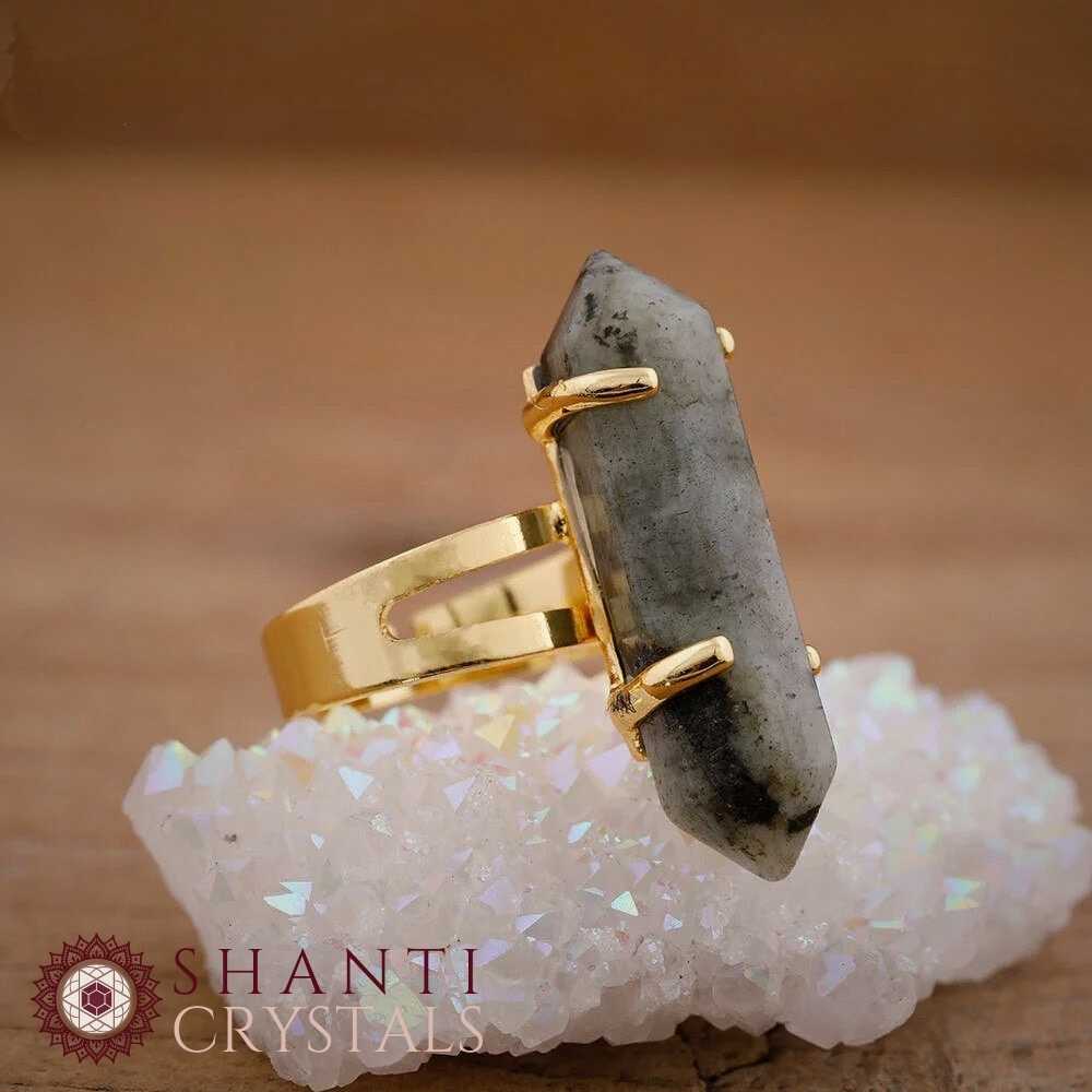 Chunky Crystal Pendant Rings | Labradorite