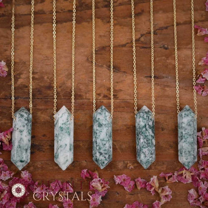 Chunky Crystal Pendant Necklaces | Tree Agate