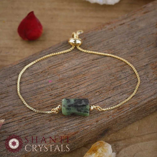 Dainty Gemstone Nugget Bracelets | Ruby Zoisite