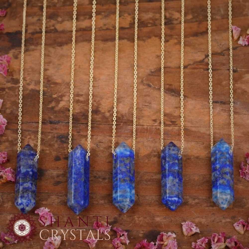 Chunky Crystal Pendant Necklaces | Lapis Lazuli