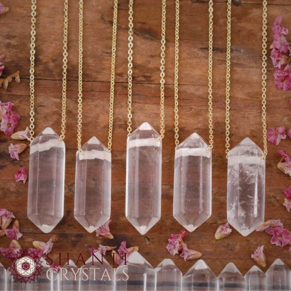 Chunky Crystal Pendant Necklaces | Clear Quartz